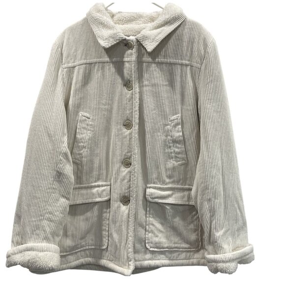 Marvin Richards Corduroy Jacket Womens L Sharpa Lined Preppy Gorpcore 90s Y2K - Picture 1 of 7